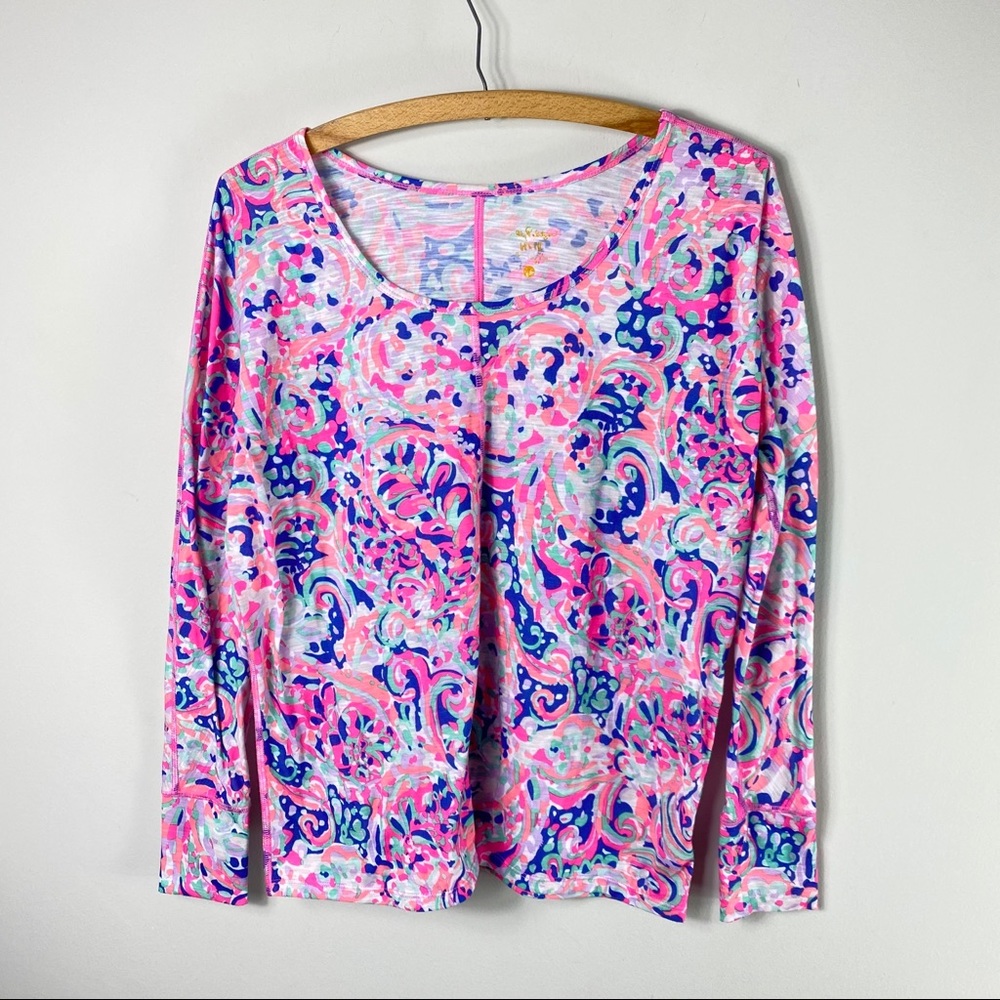 Lilly Pulitzer Dolman Sleeve Top Colorful XS 801